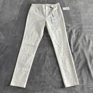 Skinnygirl Jeans White Studded Fritzo Ankle Skinny Women's Jeans 27/4‎